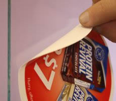 Printed on White Static Cling Sticker